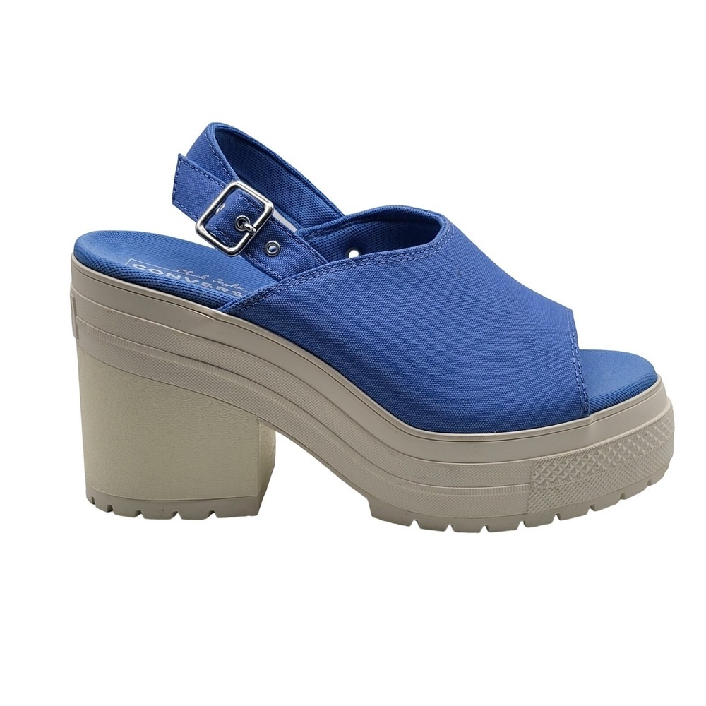 Converse Chuck 70 De Luxe Womens‎ 6.5 Blue Sandal Platform Chunky Heel A13810F
